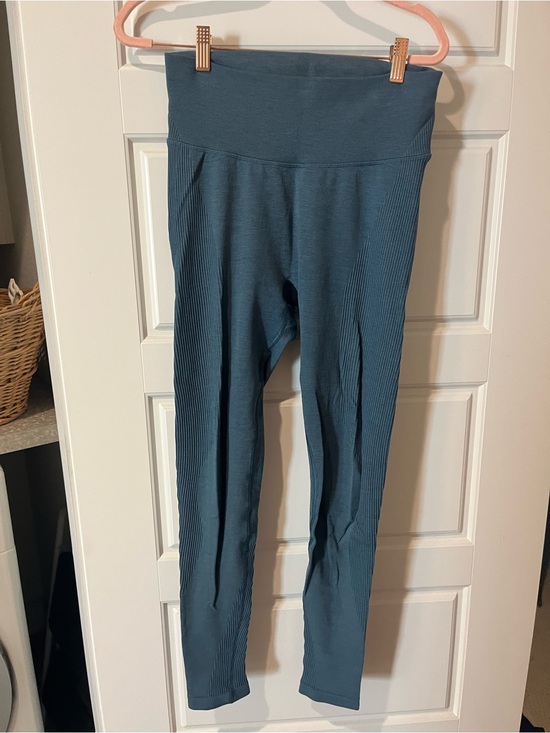 lululemon athletica Pants - lululemon athletica Ribbed High-Waist Leggings - Teal Blue